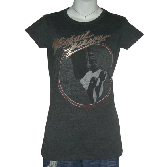 Bravado Tee Shirt Gray Michael Jackson Billie Jean Retro 80's Festival Concert L - Picture 1 of 7